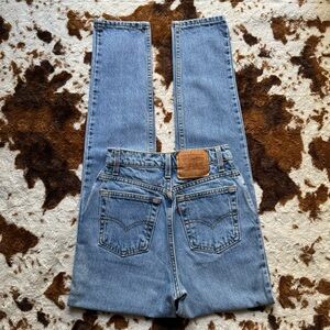 Vintage Made in USA Levis 512 in a Light-Medium Wash from July, 1997.